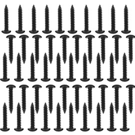 M4*25mm Black Self Tapping Screws, Phillips Pan Head Zinc Plating 304 Stainless Steel Screws, Fasteners Bolts for Plastic Wood Furniture and Drywall 50 Pcs