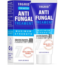 TAGRID Crema antifúngica para tiña y tiña Versicolor, cuidado antifúngico de máxima fuerza para hombres y mujeres, uso diario para piel corporal, aliv