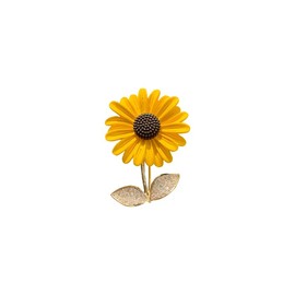 Sunflower Bee Brooches Pin Badge Crystal Honeybee Flower Brooch Memorabilia Gift Decorations Gift Jewelry for Women Girls (Style3)