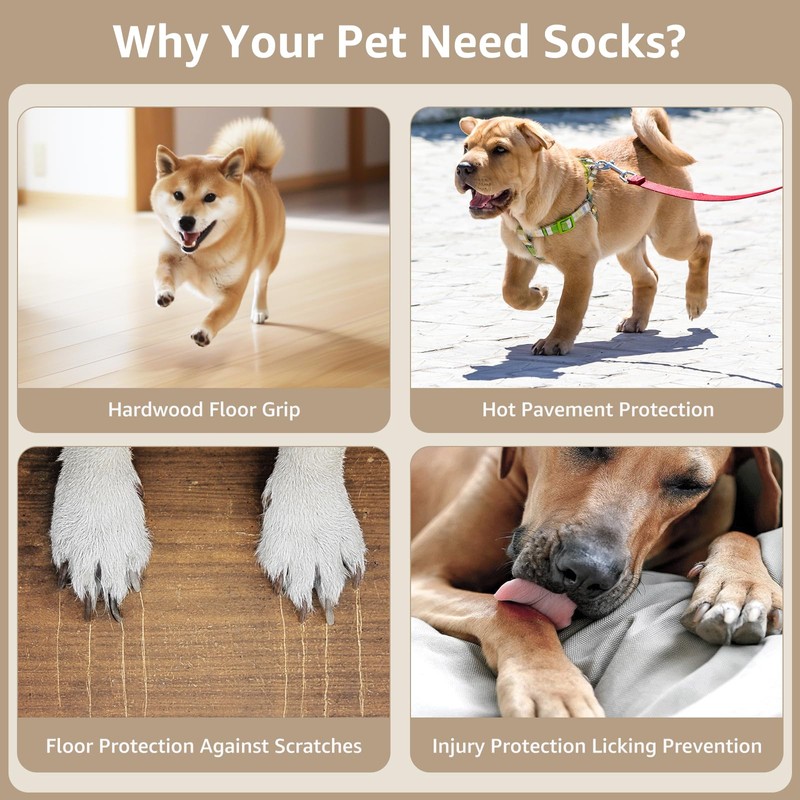 PICK FOR LIFE Dog Socks Paws Stop Licking 2 Pairs