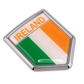 Ireland Decal Irish Flag Car Chrome Emblem Sticker
