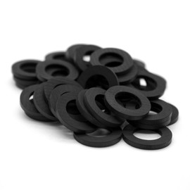 DOJA Barcelona Racor Flat Gasket, 3/8 Inch, Pack of 25, Fountain Seal, Shower Sealing Rings, Tap Seal, Sink Flat Seal, Sanitary Seal, Sink Rubber Seal