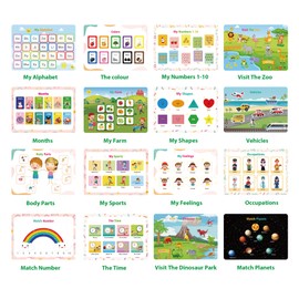 AGOGOLIFE Preschool Busy Book – 16 Educational Themes Learning Activity Book for Toddlers with Tracing, Matching & Coloring – Interactive Travel Toy for Ages 2-6