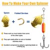 Fishing Clevis Easy Spin U-Shaped Brass Links, 120/250pcs Quick Change