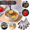 YUTFUBG Heat-Resistant Wood Cooking Utensils - 7pc Set, Eco-Friendly, Includes