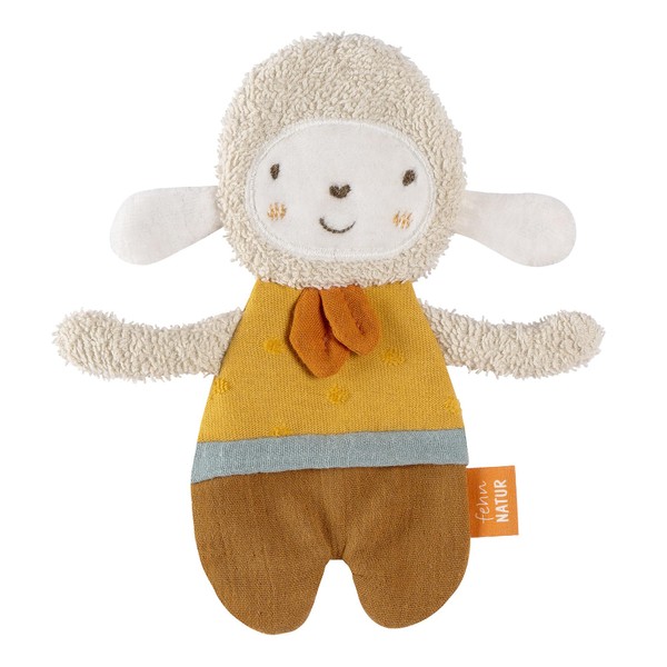 Fehn fehnNATUR Crinkle Sheep, Activity Baby Rustling Toy for Gripping