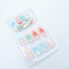 24pcs Summer Press on Nails Medium Almond Fake Nails with