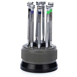 LLFAU New 9 pcs Precision Watch Flat Blade Slotted Screwdriver Set Watchmakers Tools