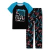 Beezizac Big Boys Pajamas Black & Blue Gamer 2-Piece Short
