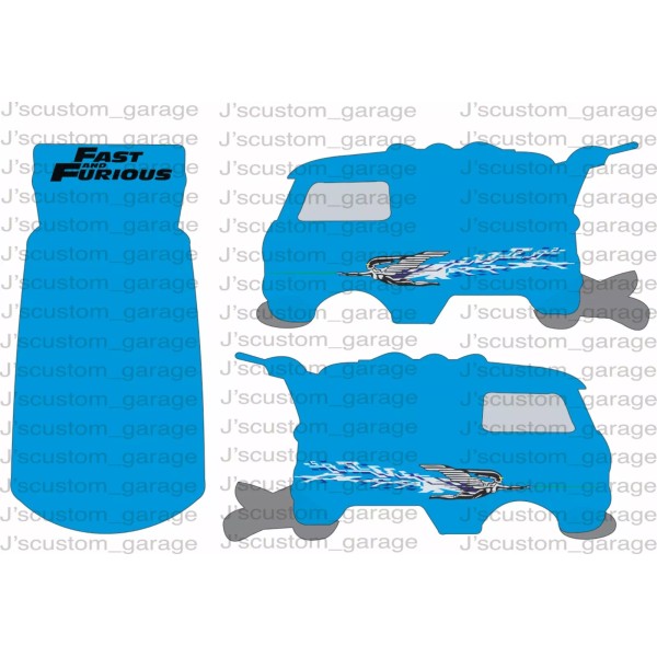 fast&furious Mia's integra kombi 1/64 custom water slide decal for