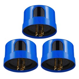 AIKVSXER Photocell Sensor Auto On Off Dusk to Dawn Light Control Switch Photocell Twist Lock for Outdoor Lighting IP66 Waterproof 120v~277v 99% Humidity Rated, 3 Pack