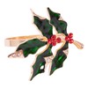 YöL Set Of 6 Deluxe Holly Gem Napkin Rings Christmas