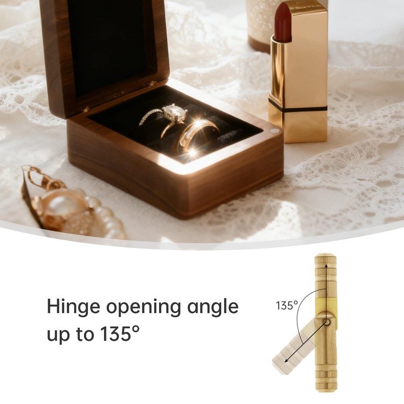 20Pcs 4 mm Hidden Brass Miniature Barrel Hinges, 4 x