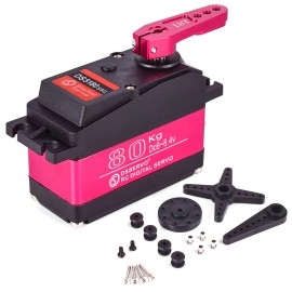 Unbranded 1x High Torque Waterproof 80KG Digital Servo With 18T Servo Arm for 1/5 RC Car