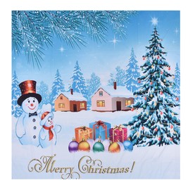 Christmas Tapestry Wall Hanging Tapestry Christmas Snowman Decoration Tapestry for Living Room150x150 cm / 59.1x59.1 in