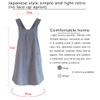 DanLink Women's Apron Cotton Linen Solid Colour Simple Japanese Korean