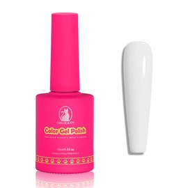 CHILLICATTY Color Gel Nail Polish 1 Pcs 15ml (0.51 floz), HEMA HPMA & TPO-Free, Pro Formula White gel polish Soak Off UV LED Nail Lamp Salon-Quality Wear Ideal for DIY at home & Nail Salon