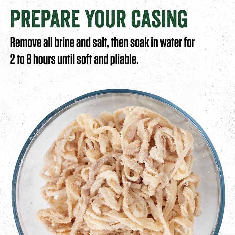 LEM Products Natural Hog Casings, 32-35mm, Edible Sausage Casings, Stuffs