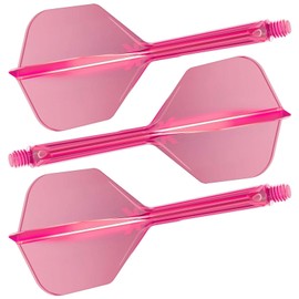 Target Darts Integrated Dart Flights and Shafts, No.6 | Pack of 3 | All in One Moulded Dart Flight & Stem Lengths: Short, Intermediate, Medium | Professional Dart Accessories