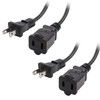 Yeatel Cable De Extensión De Alimentación De 2 Clavijas De