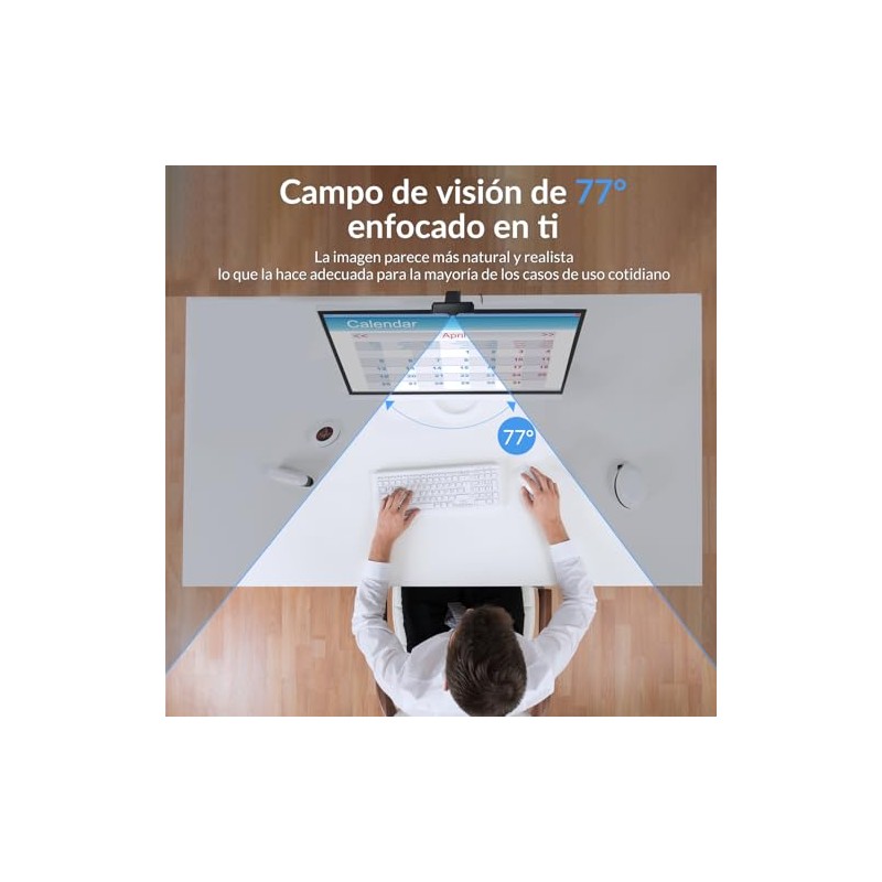 Cámara Web 4K para PC con Sensor Sony, Enfoque automático