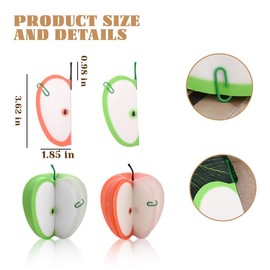 Apple Shape Post It Notes Three Dimensional 3D Fruit Green and Red Apple Memo Note Pad Home School Office Decoration Supplies for Desk Work Classroom Creative Non-Sticky Notepads 2pcs