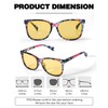 SIPHEW Anti-Glare Night Driving Glasses for Women, Polarized Yellow Lens