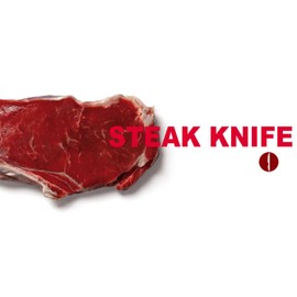 culterman Steak Knives,Serrated Solid Handle Stainless Steel 6 Piece Knife Sets.Dishwasher Safe (Silver)