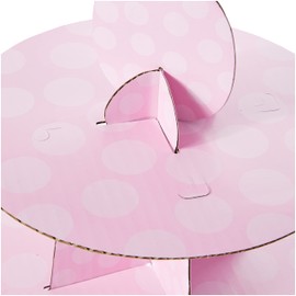 Unique Party Supplies Babyparty-Cupcake-Ständer - Rosa Punktmuster, 13"H x 11.75"W