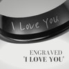 Willis Judd Mens Tungsten Ring Engraved I Love You In