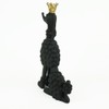 Artgenius Golden Crown Black Poodle Figurine,Small (Black)