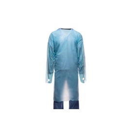 Tronex Fluid-Impervious Blue Isolation Gowns With Impervious Film & Thumb Hooks (15, Unisize)