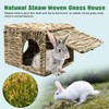 BWOGUE Extra Large Grass House for Rabbits,Hand Crafted Natural Grass