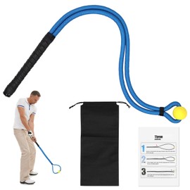 Gosknor Golf Rope Swing Trainer, Professional Portable Golf Rope Swing Training Accessory with Storage Bag Warm-up Equipment for Golfers Strength Control & Speed Improvement (Blue)