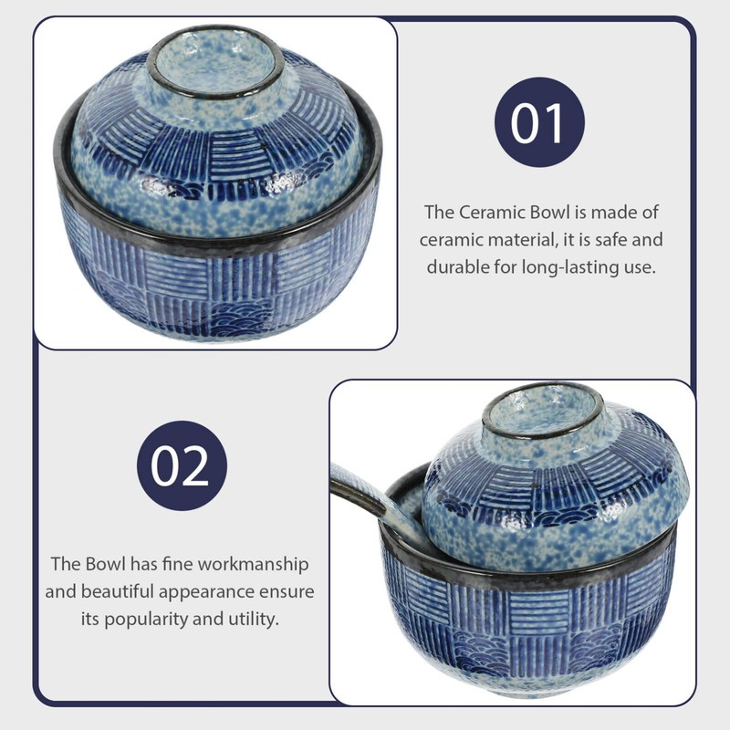 Kichvoe 1 Set Japanese Soup Bowls Miso Soup Bowls With