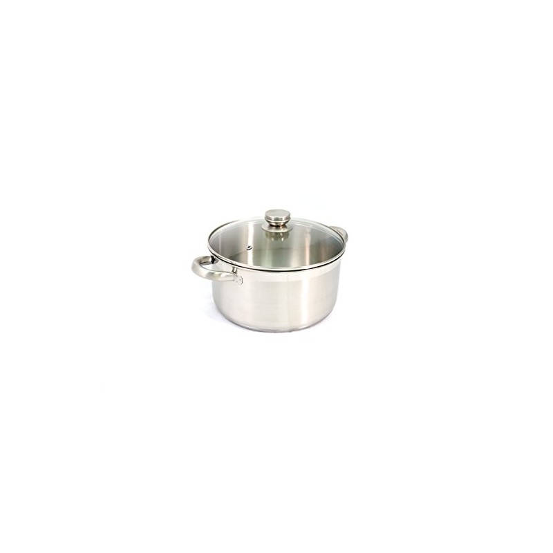 ExcelSteel 503 7Piece 18/10 Stainless Steel Cookware with Encapsulated Base,