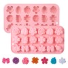 2 Pcs Flower Molds Silicone Candy Silicone Daisy Chocolate Bow