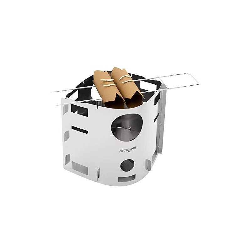 Picogrill 239 Wood Stove and Grill with Skewer, for 1-2