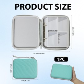 teasteam Card Case for Yoto Cards Holder up to 80 Cards Soft Portable Card Binder Box with Zipper Folder Carry Strap Storage Card Organizer for Travel 2.5 * 3.5 inch Player & Mini Audiobook Cards