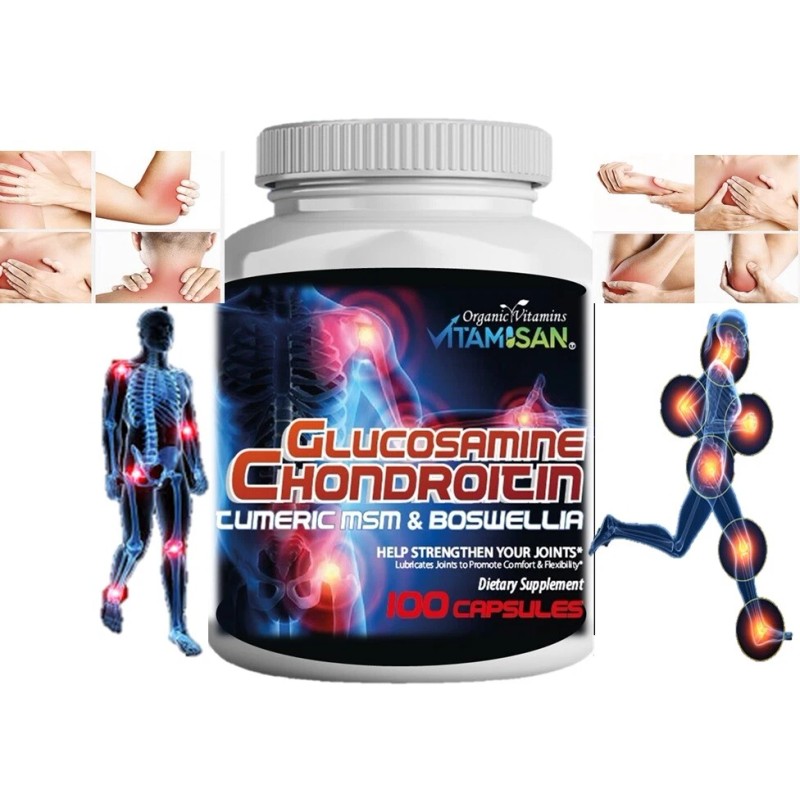 Glucosamine Chondroitin Turmeric & MSM 200 CAPSULES - Bones Joint