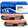 17A Toner Cartridge Black 2-Pack with Chip Replacement for HP