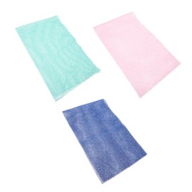 Beavorty 3pcs Exfoliating Body Sc Brush African Net Cloth Multifunctional Shower Back Scrubber for Men Women Bath Back Scrubber Mesh Design