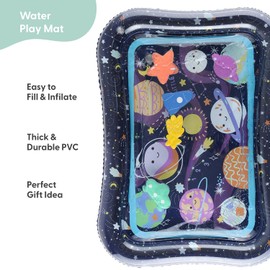The Peanutshell The Peanutshell Tummy Time Water Play Mat Girls or Boys - High Contrast Sensory Developmental Toy, Newborn & Infant Baby Toys 0-6 Months, Unisex New Born Baby Essentials Must Haves - Space