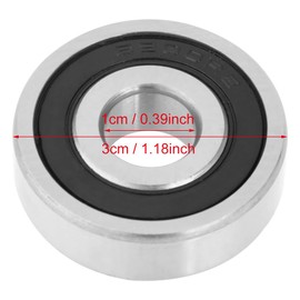 Pack of 10 Skateboard Ball Bearings, Deep Groove Ball Bearings 6200-2Rs, 10 x 30 x 9 mm Mini Steel Sealed Double Sided Ball Bearings