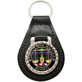 Russell Scottish Clan Leather Keyring