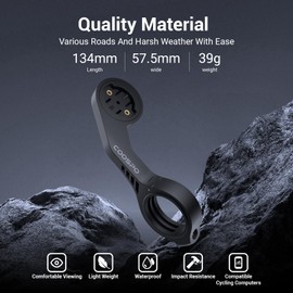 CooSpo MT5 Bike Computer Out Front Mount, Compatible with Garmin, Bike Computer Mount Adapter for Handlebar 25.4mm/31.8mm