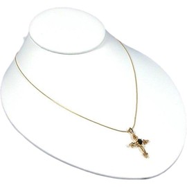 FindingKing White Leather Necklace Busts Slatwall Jewelry Display