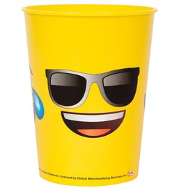 Unique Plastic Stadium Cup - 16oz, Emoji Faces, 1 Pc