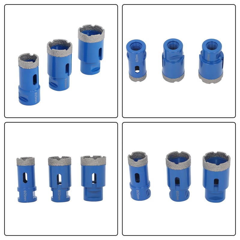 LiGuVCY Blue 6-68mm 8 Pcs Diamond Core Drill Bit Set,