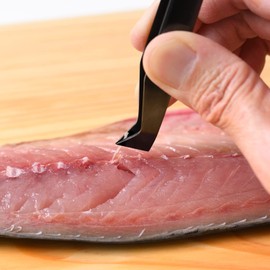 Oaks OTS8014 Adult Grilled Fish Bone Cutter, Boned, Fish, Tsubamesanjo, Made in Japan, Black, Black